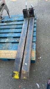 (2) Forks For Attaching To A Tractor Bucket