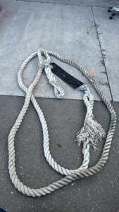 2&rdquo; Rope Approximately 15&rsquo; Long Attached To A Swing Seat