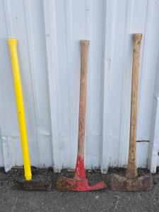 (3) Assorted Full Length Handle Axes