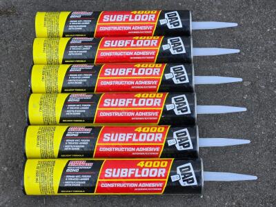 (6) DAP 4000 Subfloor Adhesive - 28 FL OZ