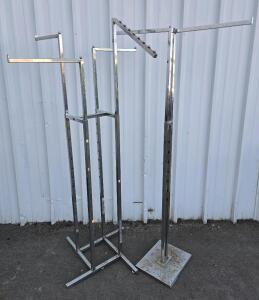 (2) Clothing Display Adjustable-Height Hanging Racks - 72"H