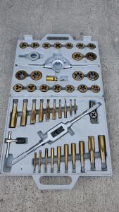 Pittsburgh Titanium Nitride-Coated Alloy Steel Metric Tap and Die Set
