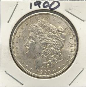 1900 Morgan Silver Dollar, US Coin, Designed by George T. Morgan