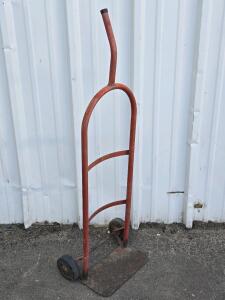 Vintage Solid-Wheel Metal Dolly - 49"H
