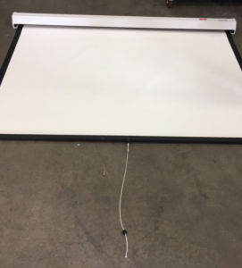 (2) DA-Lite 98&rdquo; Pull Down Projector screens