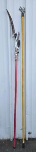 Tree Trimmer Telescopic Pole - 6' Base Length & Safety Line Tie Wire Claw Pole - 91"L