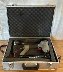 (1) Porter Cable Finish Nailer (1) Chief Metal Nibbler (1) Aluminum Case