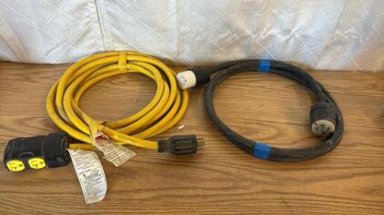 (1) 220v to 120v GFI Extension Cord (1) 220v Small Extension Cord