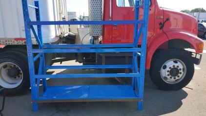 Blue Metal Rack Without Shelfs