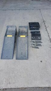 Car Ramps and Assorted Tools