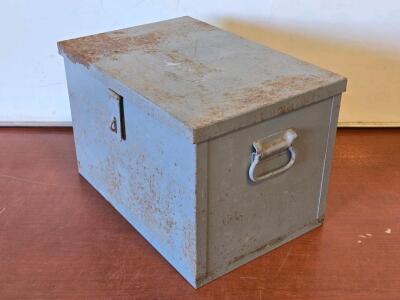 Vintage Heavy Duty Lockbox w/ Shelves - 12"H x 18⅝"W x 12&frac12;"D