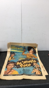 (6) Vintage Mexican Movie Posters 1960