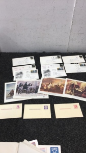 (8) Post Marked Moon Landing Envelopes with stamps And More