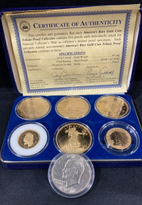 America’s Rare Gold Coin Tribute Proof Collection and 1972 Dollar Coin