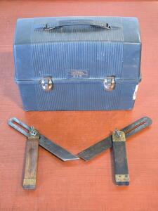(2) Rare Vintage Sliding T Bevel Gauges & Vintage Thermos Container