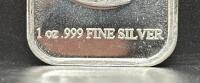 1 oz .999 Fine Silver Bullion Bar, Liberty Design - 3