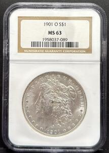 1901 O Morgan Dollar MS 63 NGC Certified Silver Coin