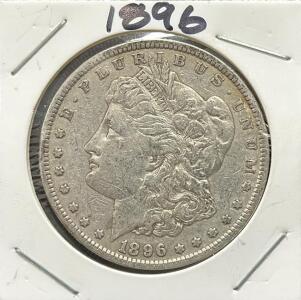 1896 Morgan Silver Dollar, Philadelphia Mint, 90% Silver