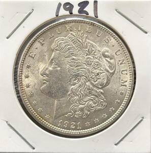 1921 Morgan Silver Dollar, United States, No Mint Mark, $1 Coin