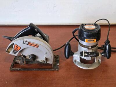 Vintage Sears Craftsman Commercial Corded Router & Circular Saw