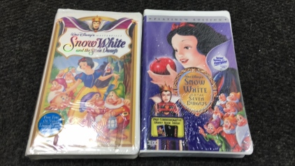 (2) Vintage Sealed VHS Snow White Tapes
