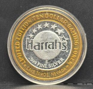 Harrah's James Dean Limited Edition $10 Gaming Token .999 Silver
