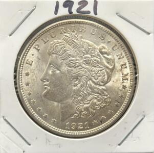 1921 Morgan Silver Dollar - U.S. Mint, 90% Silver Composition