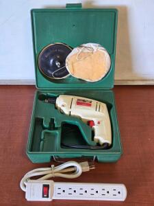 Vintage Skil 1777 Drill in Original Carry Case w/ Buffer Attachment & Power Strip