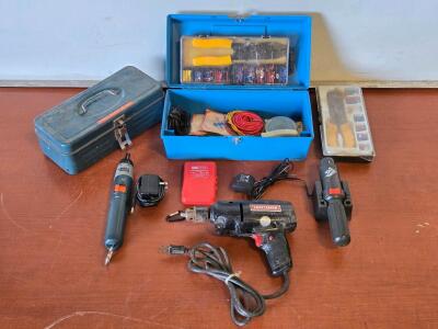 Vintage Craftsman ⅜" Corded Drill , Black & Decker/Skil Electric Screwdrivers , Electrical Crimpers & Supplies