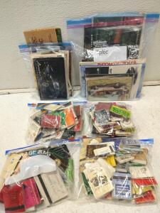 Vintage Car postcards, Vintage assorted matches
