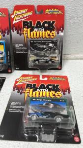 (3) Johnny Flames Black with Flames (1) Street Freaks