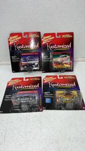 (4) Johnny Lighting Kustomized Street Freaks .