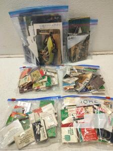 Vintage Car postcards, Vintage assorted matches