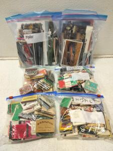 Vintage Car postcards, Vintage assorted matches