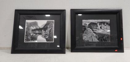 (1) 24 1/2"W X 20 1/2"H Mirror Lake and Mount Watkins Black And White Photograph By Ansel Adams (1) 24 1/2"W X 20 1/2"H Canyon De Chelly AZ Black And White Photograph By Ansel Adams
