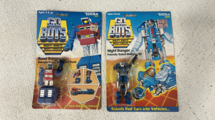 (1) Vintage Tonka Go Bots Night Ranger 30 Friendly Robot Motorcycle (1)Vintage Tonka Go Bots "Road Ranger" Action Figure