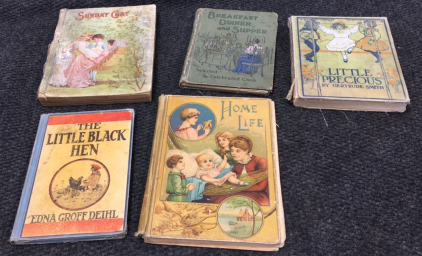 (5) Antique Books - The Little Red Hen & More