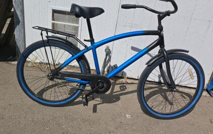 24" Spray Painted (Blue & Black) Bike