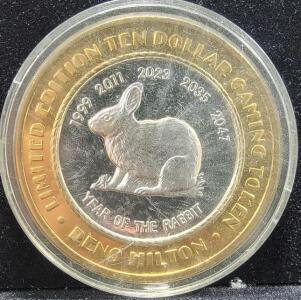 Casino Themed Fine One Ounce Solid Silver Round