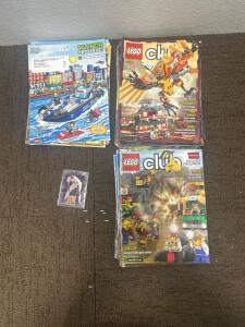 (38) Lego club Magazines (1) Rookie Of The Year Baseball card.