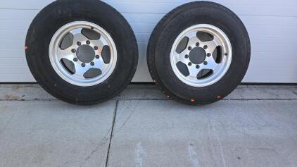 Pair Of Continental Tires With Rims LT/215/85R16