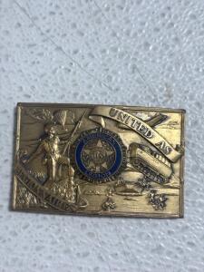 (1) Solid Brass American Legion Belt Buckle
