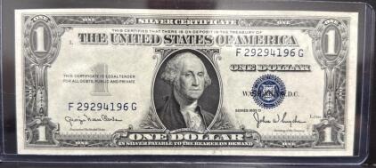1935 D Series One Dollar Silver Certificate, Serial F29294196G (Crisp)