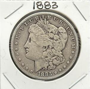 1883 Morgan Dollar, United States, 90% Silver, Lady Liberty