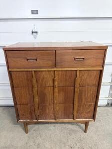 (1) Walnut Mid Century Modern Dresser