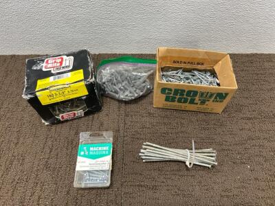 (1) Bundle of 6&rdquo; Bolts (1) Box of 3&rdquo; Nails (1) Box of 1 1/2&rdquo; Bolts and Nuts and More