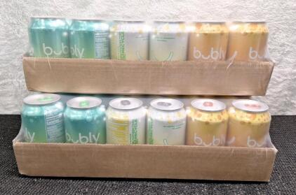 (2) Cases Of (18) 12-FL Oz Cans Of Bubly Sparkling Water, 3 Flavor Variety Packs