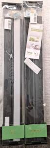 (2) MILIN - Light Filtering Cordless Blinds, Black, (1) 28"W x 64"L, (1) 28-1/2"W x 64"L