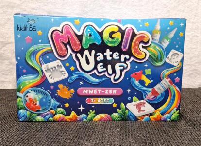 (1) Kiditos Magic Water Elf Toy Kit W/ 25-Colors Gel, 20 Shape Molds<br/>