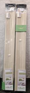 (2) MILIN - Light Filtering Cordless Blinds, Cream, 33"W x 64"L